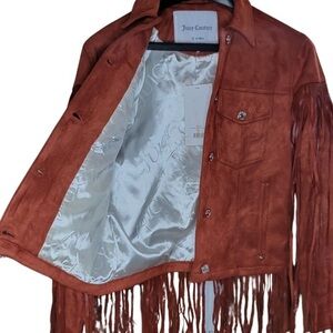 Juicy Couture Rust Fringe Jacket